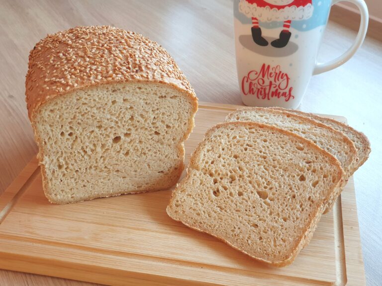 Pâine fără gluten din boabe, cu drojdie și psyllium