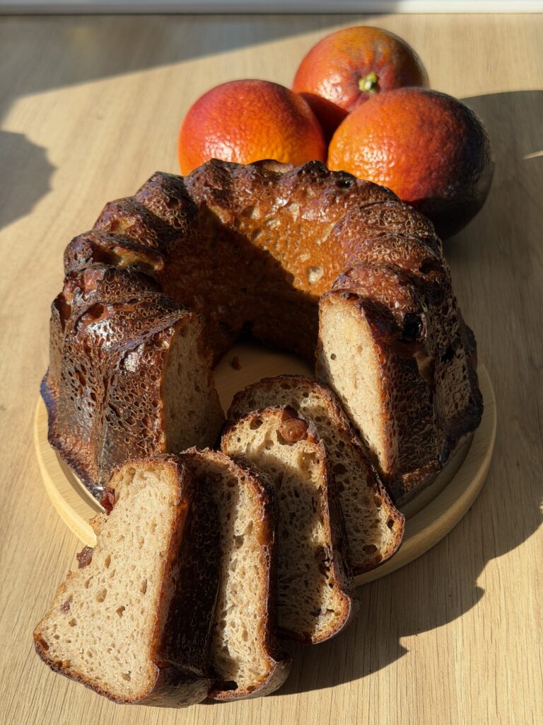 Cozonac fără gluten din boabe de hrișcă hidratate